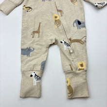Load image into Gallery viewer, Unisex Cotton On, stretchy organic cotton blend zip coverall / romper, EUC, size 0000,
