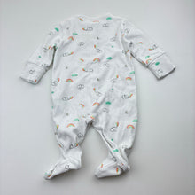 Load image into Gallery viewer, Unisex Next, cotton coverall / romper, elephants, EUC, size 0000,