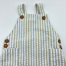 Load image into Gallery viewer, Unisex Baby Baby, striped overalls / shortalls, EUC, size 0000,