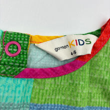 Load image into Gallery viewer, Girls Gorman Kids, colourful lightweight organic cotton top, EUC, size 4-5,