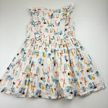 Load image into Gallery viewer, Girls Fox &amp; Finch, lined lightweight cotton dress, EUC, size 4, L: 54cm