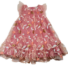 Load image into Gallery viewer, Girls Origami, lined embroidered tulle &amp; sequin party / formal dress, EUC, size 4, L: 57cm