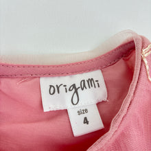 Load image into Gallery viewer, Girls Origami, lined embroidered tulle &amp; sequin party / formal dress, EUC, size 4, L: 57cm