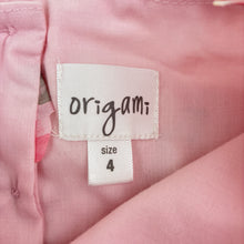 Load image into Gallery viewer, Girls Origami, lined tulle party dress, butterflies, light mark on waistband, FUC, size 4, L: 56cm
