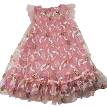 Load image into Gallery viewer, Girls Origami, lined embroidered tulle &amp; sequin party / formal dress, EUC, size 8, L: 70cm