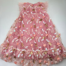 Load image into Gallery viewer, Girls Origami, lined embroidered tulle &amp; sequin party / formal dress, EUC, size 8, L: 70cm