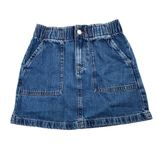 Load image into Gallery viewer, Girls Target, blue denim skirt, elasticated, EUC, size 8,