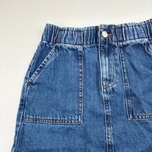 Load image into Gallery viewer, Girls Target, blue denim skirt, elasticated, EUC, size 8,