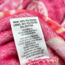 Load image into Gallery viewer, Girls Tilii, soft fleece dressing gown / bathrobe, doughnuts, GUC, size 8,