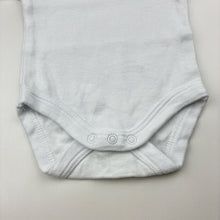 Load image into Gallery viewer, Unisex Baby Berry, white cotton bodysuit / romper, EUC, size 0000,
