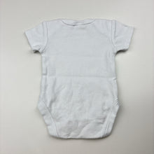 Load image into Gallery viewer, Unisex Baby Berry, white cotton bodysuit / romper, EUC, size 0000,
