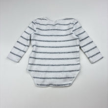 Load image into Gallery viewer, Unisex Bonds, ribbed long sleeve bodysuit / romper, GUC, size 0000,