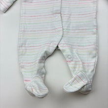 Load image into Gallery viewer, Unisex Next, striped cotton coverall / romper, EUC, size 0000,