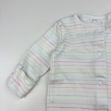 Load image into Gallery viewer, Unisex Next, striped cotton coverall / romper, EUC, size 0000,