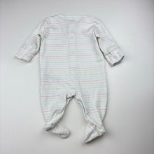 Load image into Gallery viewer, Unisex Next, striped cotton coverall / romper, EUC, size 0000,