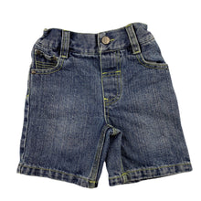 Load image into Gallery viewer, H+T blue denim jean shorts, elasticated, size 00, Pre-loved