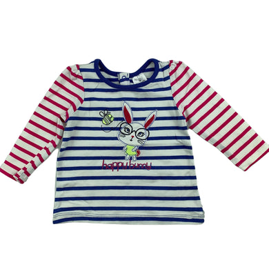 Target stretchy striped long sleeve t-shirt / top, size 00, Pre-loved