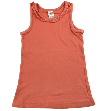 Target peach ribbed cotton tank top / t-shirt, size 7, Pre-loved