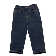 Load image into Gallery viewer, dark denim jeans, elasticated, Inside leg: 27cm, size 1-2, Pre-loved