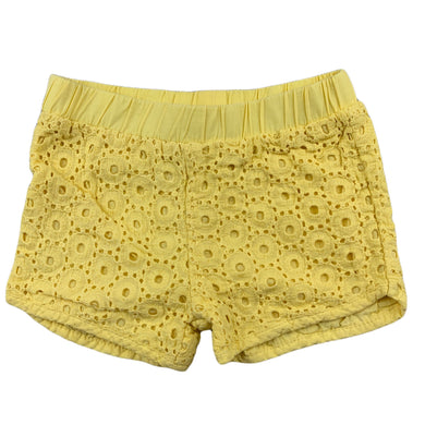 Target yellow cotton lace shorts, elasticated, size 00, Pre-loved