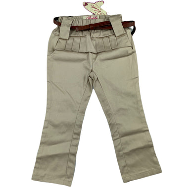 Petite by Celine beige stretch cotton pants, elasticated, Inside leg: 30cm, size 0, BNWT