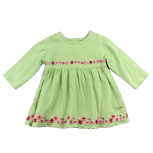 Load image into Gallery viewer, Sprout green long sleeve embroidered dress, size 00, Pre-loved