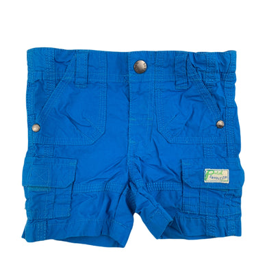 Pumpkin Patch blue lightweight cotton cargo shorts, adjustable, size 000, Pre-loved