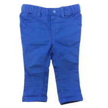 Load image into Gallery viewer, Dymples blue cotton blend pants, elasticated waist, size 00, Pre-loved