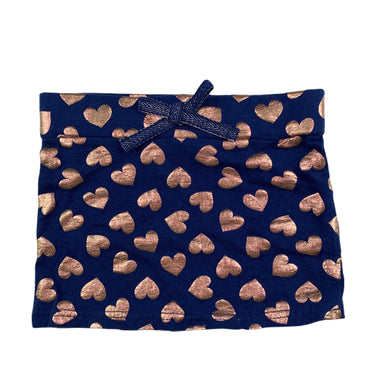 Mango navy & rose gold stretchy skirt, size 0, Pre-loved