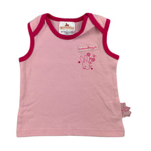 Load image into Gallery viewer, Bunnykins pink soft cotton tank top / t-shirt, size 0, Pre-loved