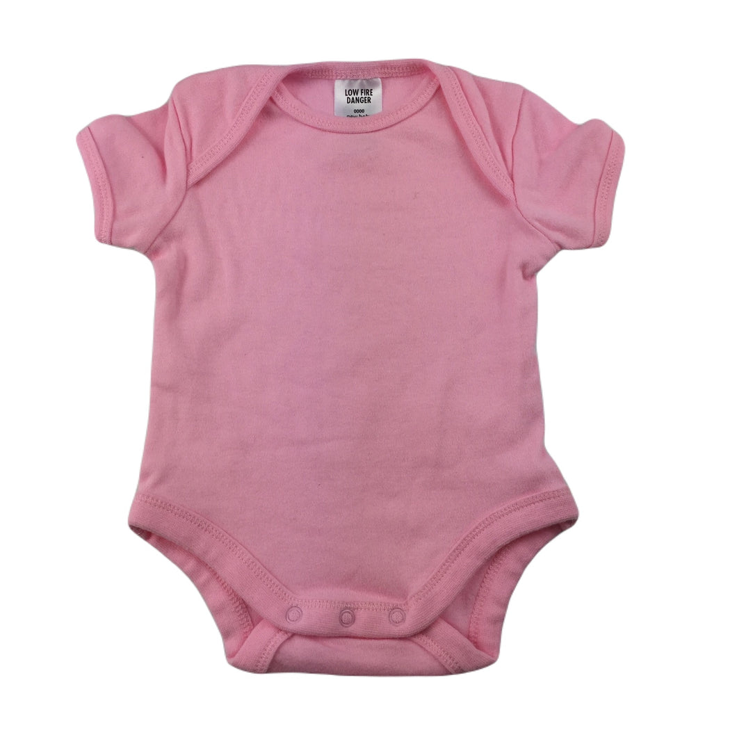 Target pink cotton bodysuit / romper, size 0000, Pre-loved