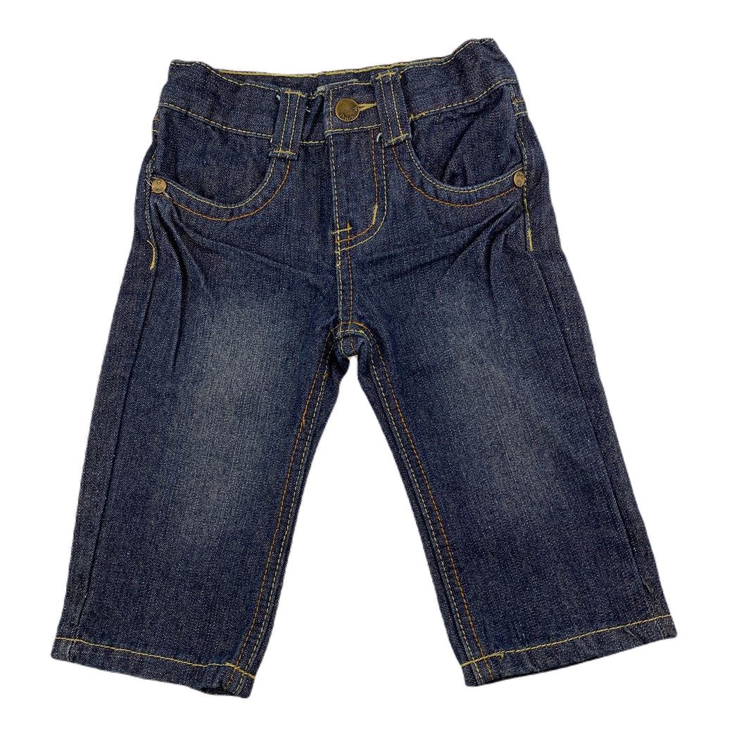 Pumpkin Patch dark denim jeans, adjustable, Inside leg: 22cm, size 0, Pre-loved