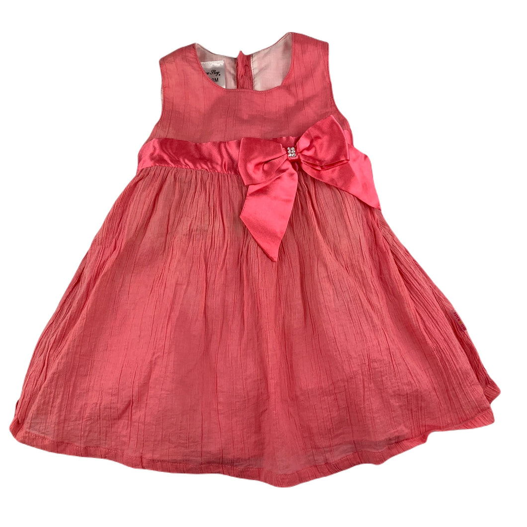 Blue Sky lined pink cotton formal / party dress, size 12 months, Pre-loved