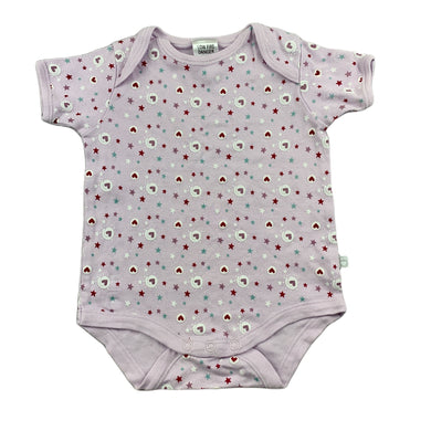 Coles purple cotton bodysuit / romper, size 000, Pre-loved
