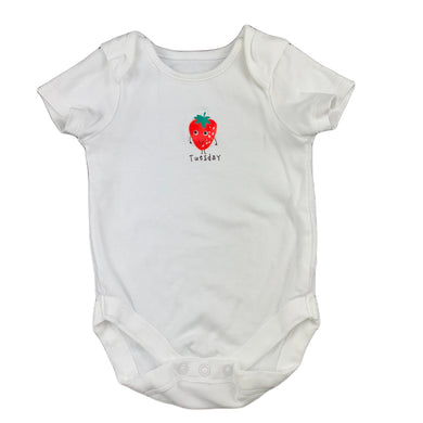 St Bernard soft cotton bodysuit / romper, Tuesday, size 00, Pre-loved