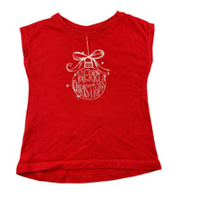 Load image into Gallery viewer, Target red cotton Christmas t-shirt / top, size 1, Pre-loved