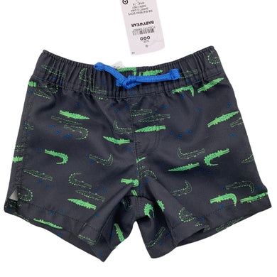 Target dark grey lightweight shorts / boardies, crocodiles, size 000, BNWT