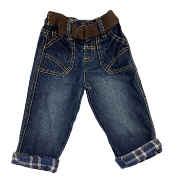 Tiny Little Wonders dark denim jeans, elasticated, size 000, Pre-loved