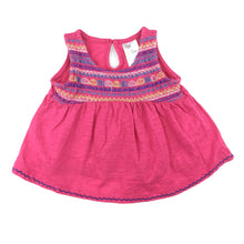 Load image into Gallery viewer, Target pink cotton embroidered top, size 000, Pre-loved