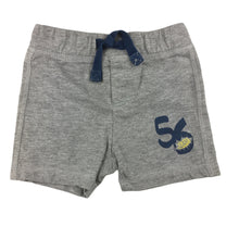 Load image into Gallery viewer, Fagottino grey cotton blend shorts, elasticated waist. 6-9 months, size 00, Pre-loved