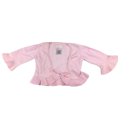 Fred Bare pink cotton cardigan, front tie, size 0, Pre-loved