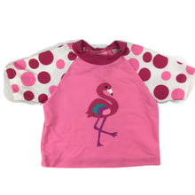 Load image into Gallery viewer, Wave Zone pink swim top / rashie, flamingo, size 000, Pre-loved