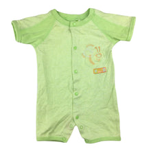 Load image into Gallery viewer, babykids green cotton romper / playsuit, size 000, Pre-loved