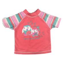 Load image into Gallery viewer, Girl 2 Girl swim top / rashie, Giggle &amp; Hoot, Owl, size 0, Pre-loved