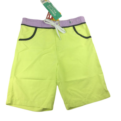 Cancer Council fluoro yellow / lime board shorts, UPF 50+, chlorine resistant, size 12, BNWT