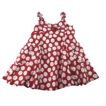 Load image into Gallery viewer, Sprout lined cotton party dress, red &amp; white spots, size 1, Pre-loved