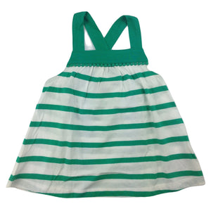 Baby Gap green and white striped tank with cross-over straps, size 3, BNWT