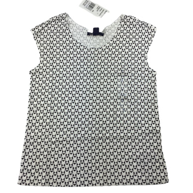 Gap Kids black and white print cotton top, size 6-7, BNWT