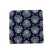 Load image into Gallery viewer, Navy/White Floral Bookmark