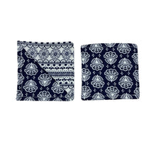 Load image into Gallery viewer, Navy/White Floral Bookmark